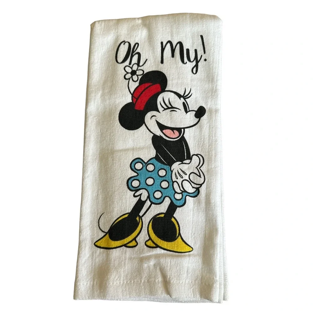 Disney‎ Mickey Mouse Minnie 2 Pack Hand Kitchen Bathroom Towels Heart Love Blush